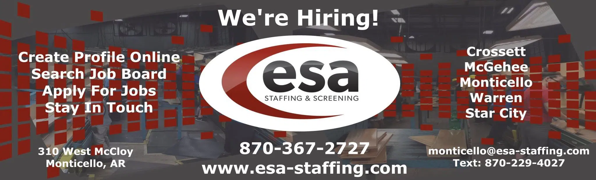 ESA Staffing Job Board